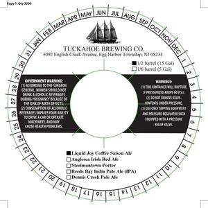 Tuckahoe Brewing Company Liquid Joy Coffee Saison Ale February 2016