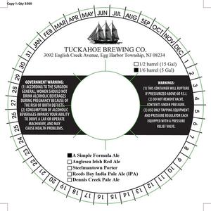 Tuckahoe Brewing Company A Simple Formula Ale