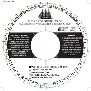 Tuckahoe Brewing Company Quiet Fields Double India Pale Ale (ipa) February 2016