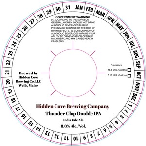 Hidden Cove Brewing Co. Thunder Clap February 2016