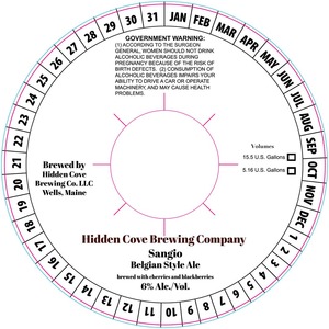 Hidden Cove Brewing Co. Sangio February 2016