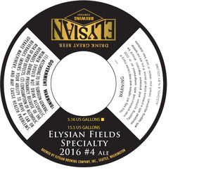 Elysian Brewing Company Elysian Fields Specialty 2016 #4