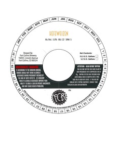 Fort Collins Brewery Hefeweizen March 2016