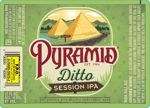 Pyramid Ditto Session IPA February 2016