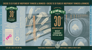 Summit Brewing Company 30th Anniversary West London-style Ale