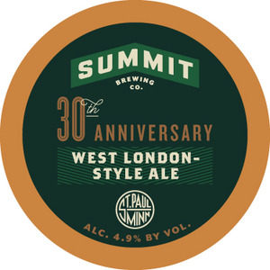 Summit Brewing Company 30th Anniversary West London-style Ale February 2016