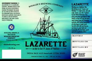 Whalers Brewing Company Lazarette February 2016