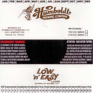 Humboldt Brewing Low 'n' Easy