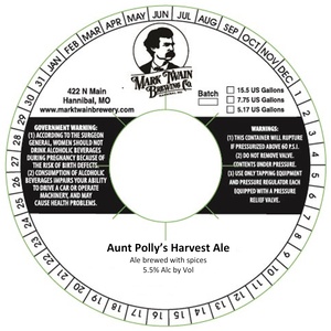 Mark Twain Brewing Company Aunt Polly's Harvest Ale February 2016