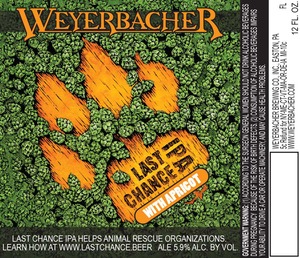 Weyerbacher Last Chance IPA With Apricot February 2016