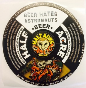 Half Acre Beer Co. Beer Hates Astronauts Keg Collar