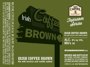 Mt Carmel Brewing Company Irish Coffee Brown February 2016