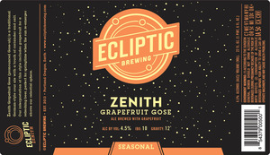 Zenith Grapefruit Gose February 2016