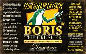 Hoppin' Frog B.o.r.i.s. The Crusher Reserve February 2016