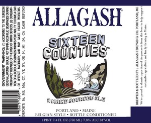 Allagash Brewing Company Sixteen Counties March 2016