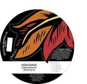 Allagash Brewing Company Sixteen Counties February 2016