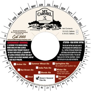 Mt Carmel Brewing Company Dewey's Seasonal Pale Ale February 2016