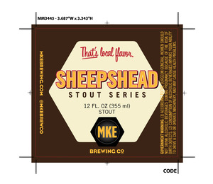 Sheepshead Oatmeal Stout February 2016