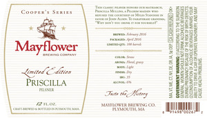 Mayflower Priscilla Pilsner