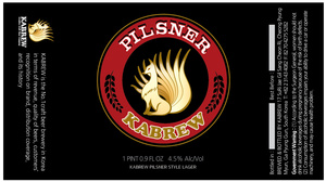 Kabrew Pilsner Style Lager March 2016