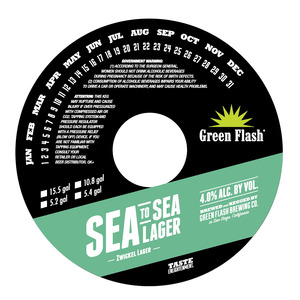 Green Flash Brewing Company Sea To Sea Lager February 2016