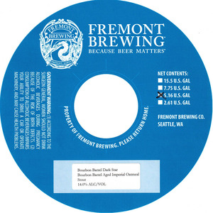 Fremont Brewing Bourbon Barrel Dark Star