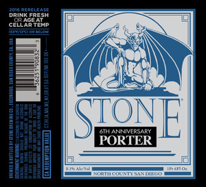 Stone 6th Anniversary Porter February 2016