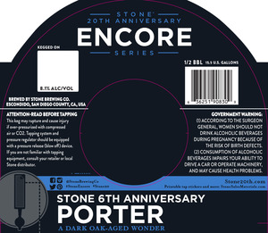 Stone 6th Anniversary Porter February 2016