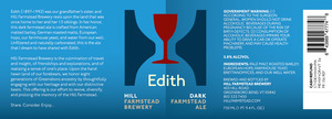 Hill Farmstead Brewery Edith Dark Farmstead Ale February 2016