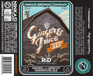 Ninkasi Brewing Company Ginger & Juice Farmhouse Ale
