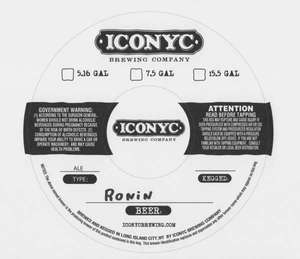 Iconyc Brewing Company Ronin February 2016