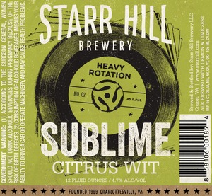 Starr Hill Sublime February 2016