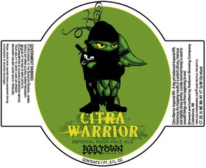 Citra Warrior Imperial India Pale Ale March 2016