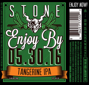 Enjoy By Tangerine Ipa February 2016