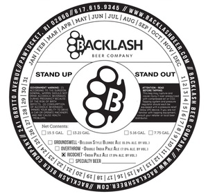Backlash Beer Company Ricochet February 2016