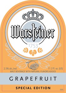 Warsteiner Grapefruit February 2016