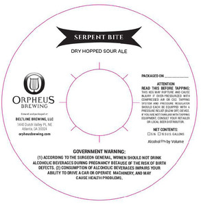 Orpheus Brewing Serpent Bite March 2016