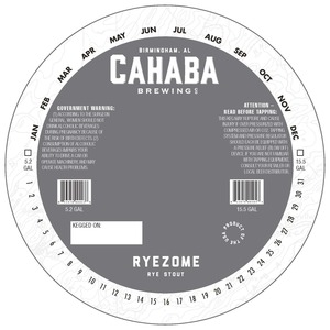 Cahaba Brewing Company Ryezome Rye Stout February 2016