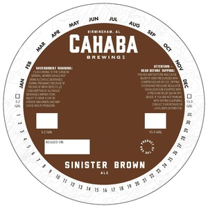 Cahaba Brewing Company Sinister Brown Ale February 2016