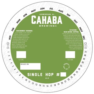 Cahaba Brewing Company Single Hop # Ale February 2016