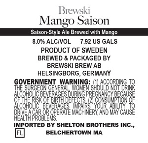 Brewski Brew Mango Saison