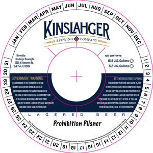 Kinslahger Prohibition Pilsner