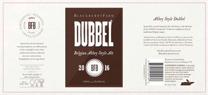 Blackberry Farm Dubbel February 2016