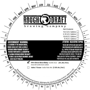 Rough Draft Brewing Company Nitro Stout Stout Baby February 2016