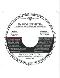 Bj's Root Of Evil IPA February 2016