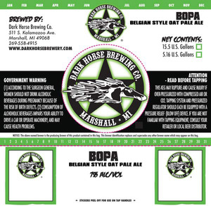Dark Horse Bopa Belgian Oat Pale Ale