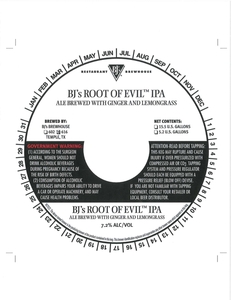 Bj's Root Of Evil IPA February 2016