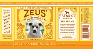 Stark Brewing Company Zeus' Belgian Style Wit February 2016