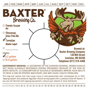 Baxter Brewing Company Tarnation