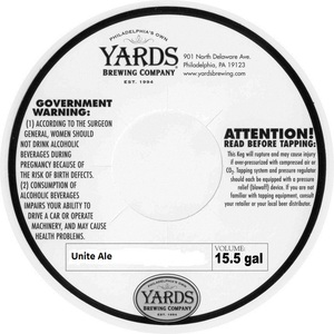 Yards Brewing Company Unite Ale